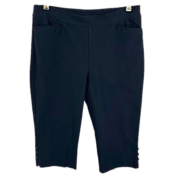 Chico's Brigitte Capri Size 2 (12) Black Pull On - Picture 2 of 10